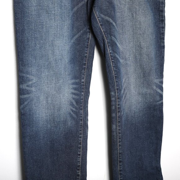 Gap Mens Straight Leg Jeans Dark Denim Low Stretch Casual Classic Preppy - Picture 6 of 11